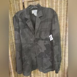 725 Original Blazer Sports Jacket Back & Gray Camoflauge Size M/42. NWT